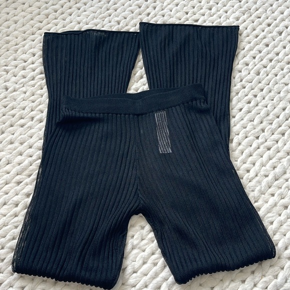 ZARA | Sheer Knit Flare Pants - Picture 1 of 3